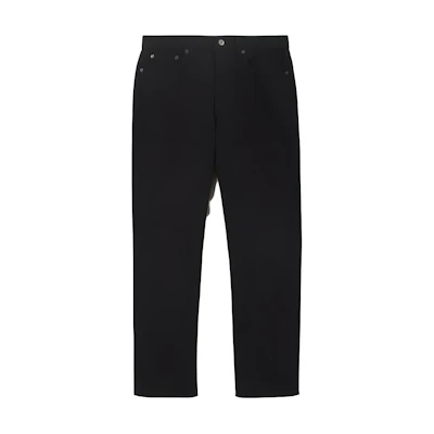 Burberry SS23 Black Straight-Leg Jeans with Zipper Side Pockets Casual Fit 80715521