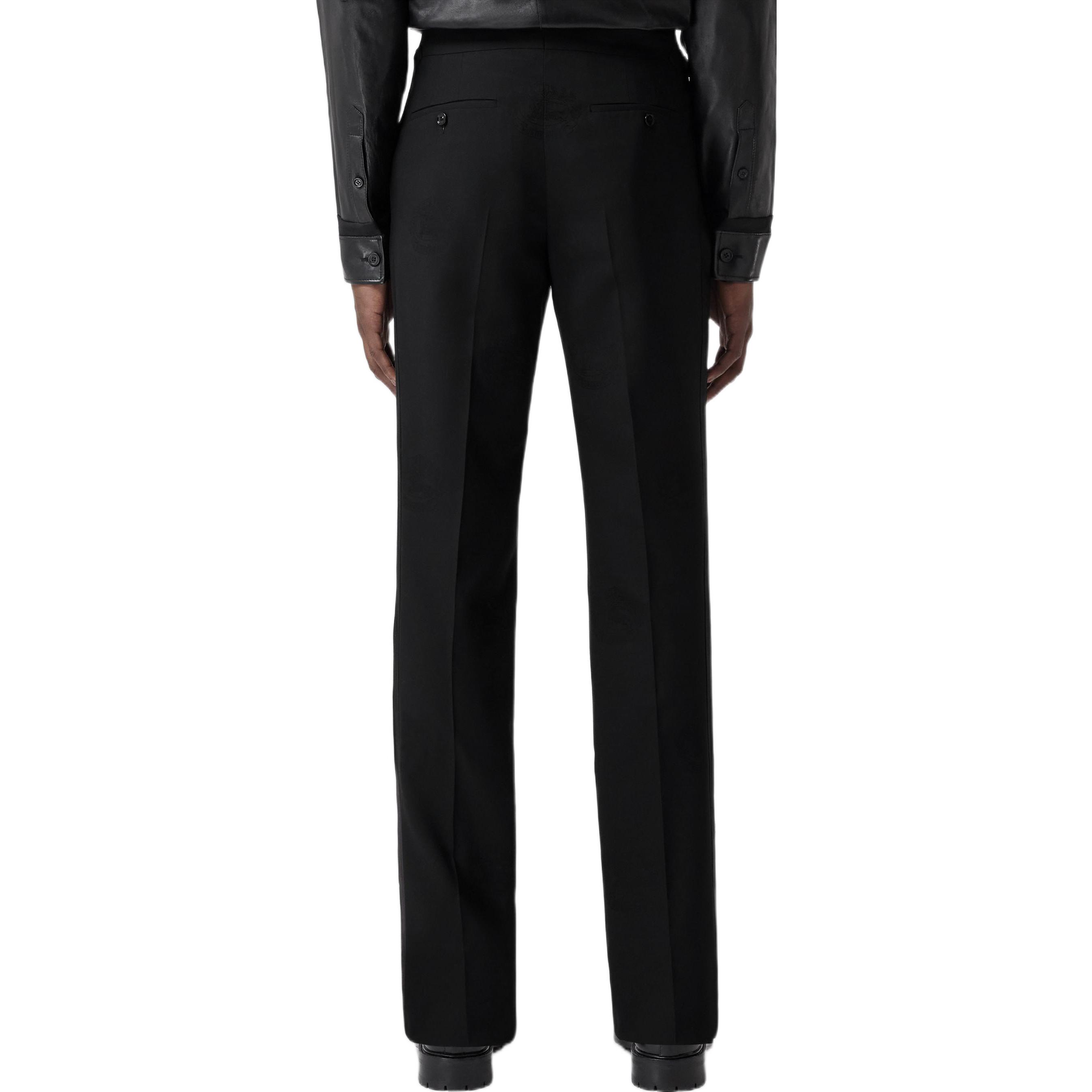 Purchase Burberry SS23  Black Tailcoat Straight-Leg Casual Trousers. 80637701
