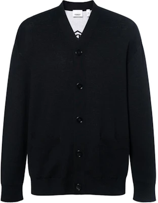 버버리 SS23 블랙 V넥 긴팔 니트 가디건 스웨터 80713731 Buy 버버리 SS23 블랙 V넥 긴팔 니트 가디건 스웨터 80713731