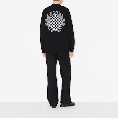 버버리 SS23 블랙 V넥 긴팔 니트 가디건 스웨터 80713731 Shop 버버리 SS23 블랙 V넥 긴팔 니트 가디건 스웨터 80713731