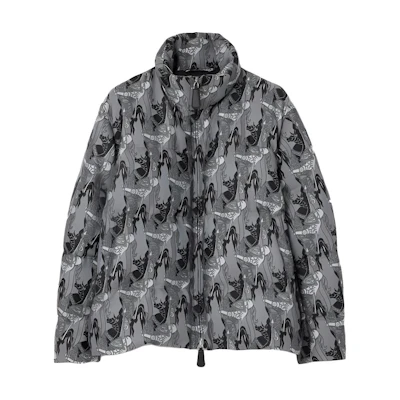 Burberry SS23 Black White Patterned Down Jacket with High Neck. 80637971