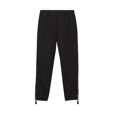 Burberry SS23 Black Wool Side-Zip Tapered Casual Pants. 80637301