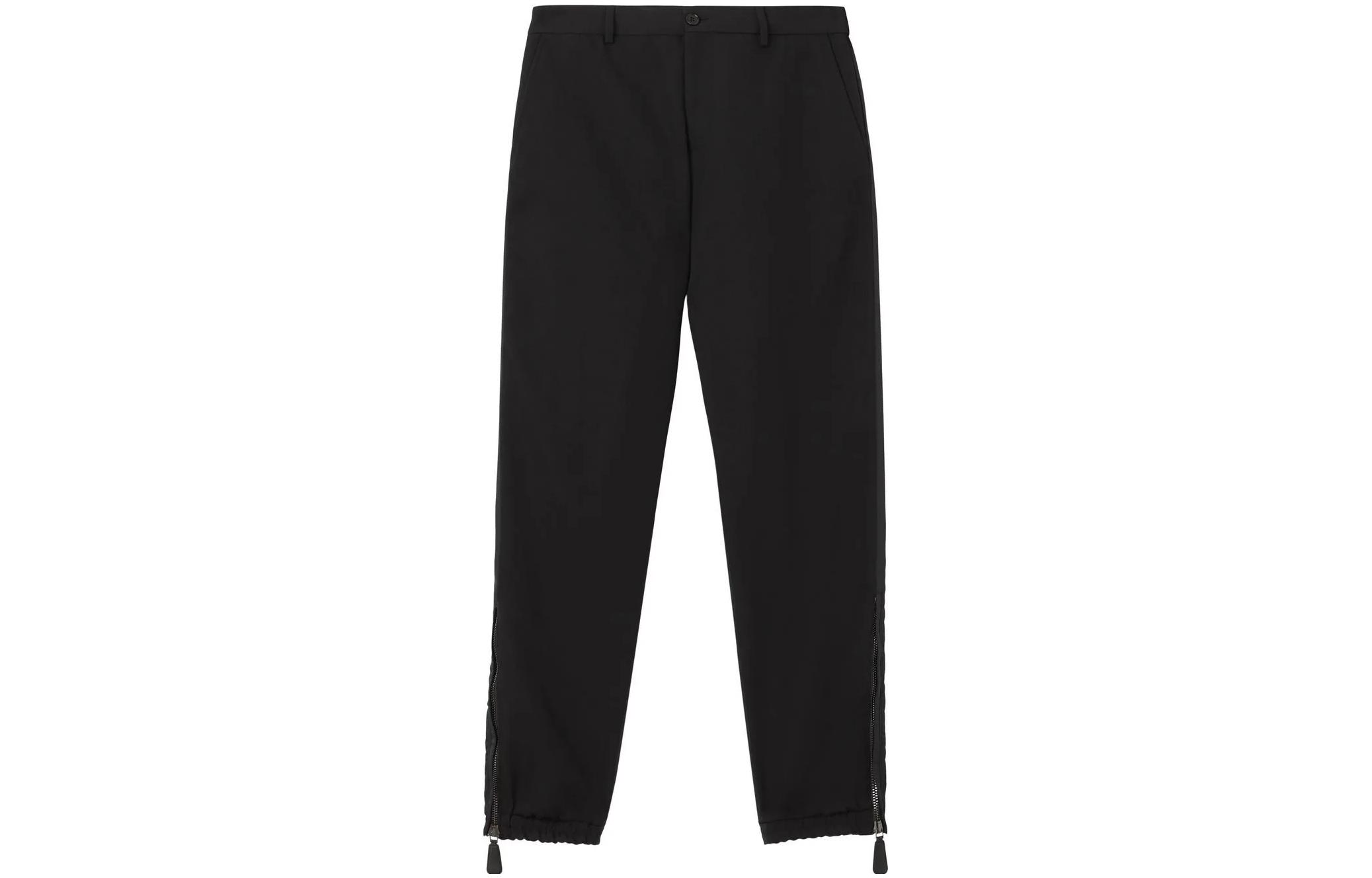 Burberry SS23  Black Wool Side-Zip Tapered Casual Pants. 80637301 圖 2