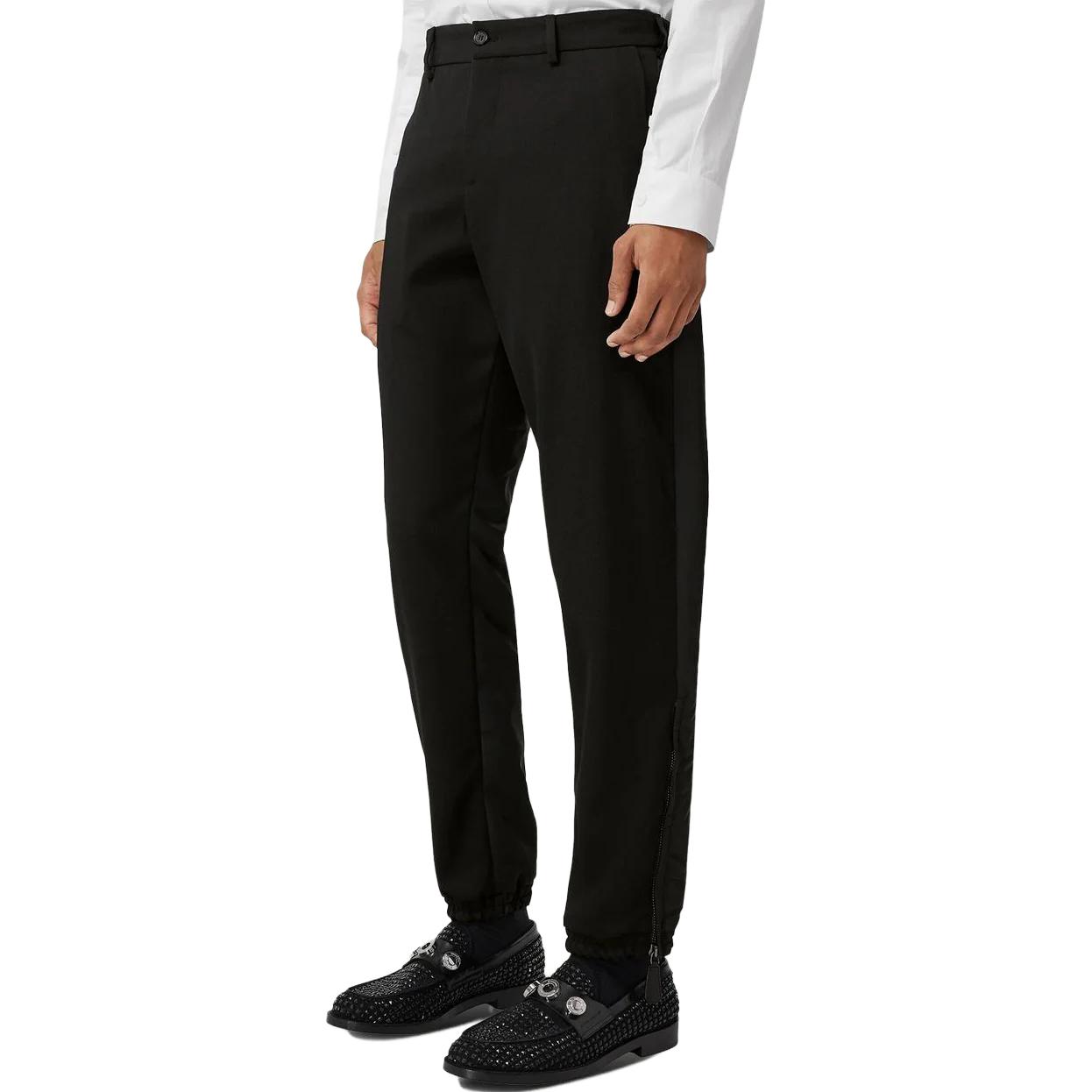 Burberry SS23  Black Wool Side-Zip Tapered Casual Pants. 80637301 圖 5