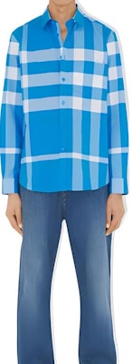 버버리 SS23 블루 체크 긴소매 버튼다운 셔츠 액티브 스타일. 80659731 Details for 버버리 SS23 블루 체크 긴소매 버튼다운 셔츠 액티브 스타일. 80659731