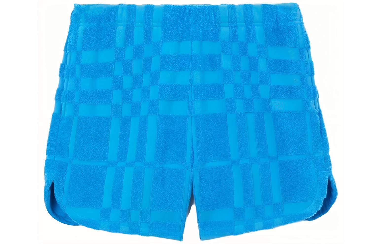 Burberry SS23  Blue Check Print Elastic Waist Casual Shorts. 80712481 圖 2