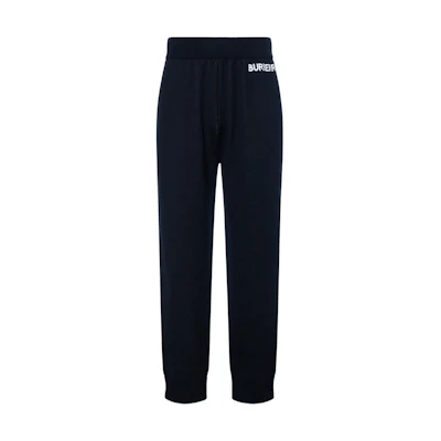 Burberry SS23 Blue Logo Embroidered Knit Jogger Pants. 80650431