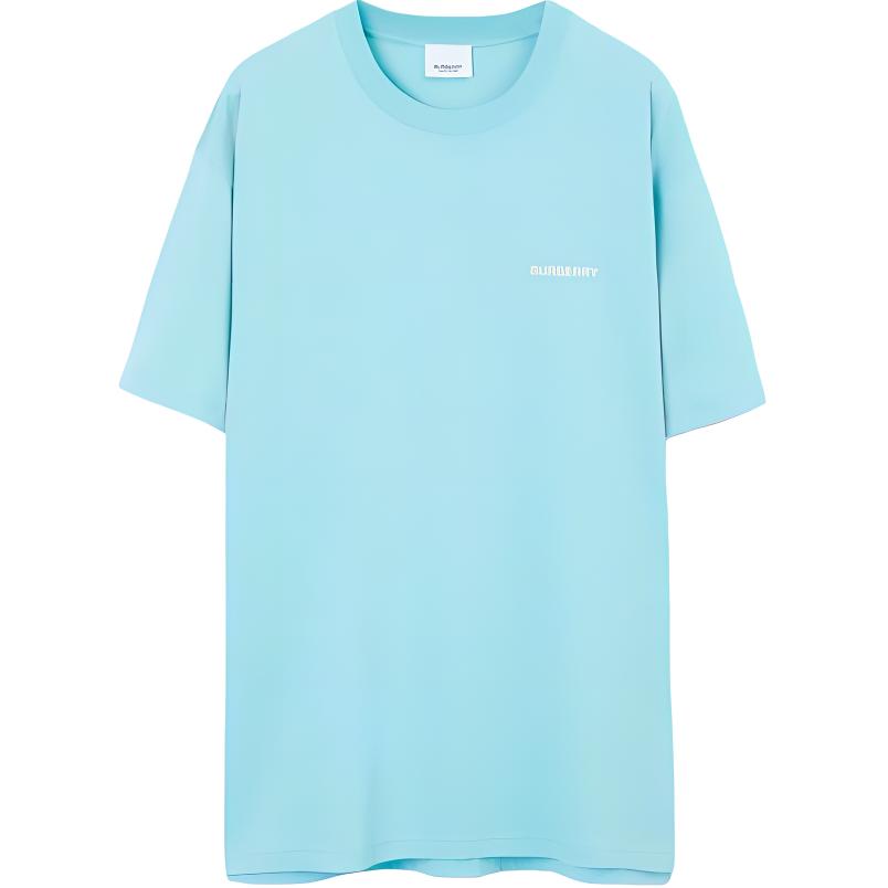 Burberry SS23  Blue Logo Print Loose Fit Crew Neck T-Shirt. 80714361