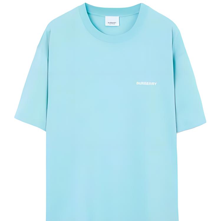 Burberry SS23  Blue Logo Print Loose Fit Crew Neck T-Shirt. 80714361 圖 6