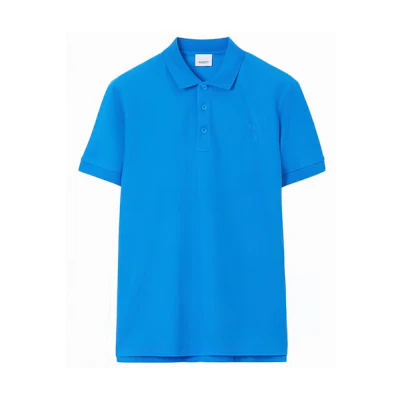 Burberry SS23 Blue Polo Shirt with Logo Embroidery 80706481