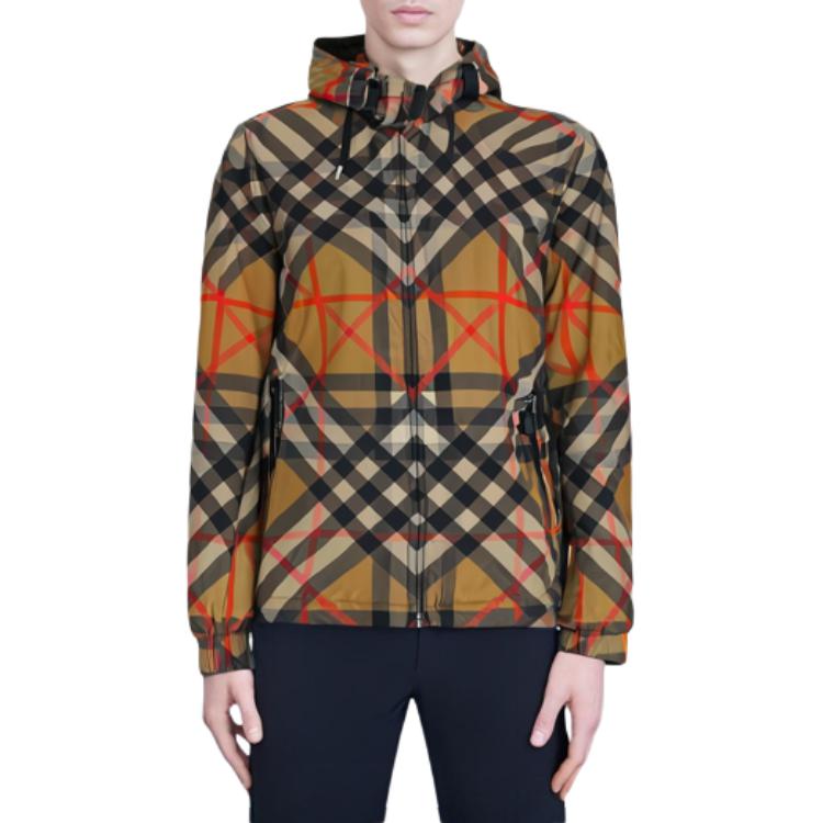 Purchase 博柏利 SS23 棕色叠层格纹夹克. 80636891