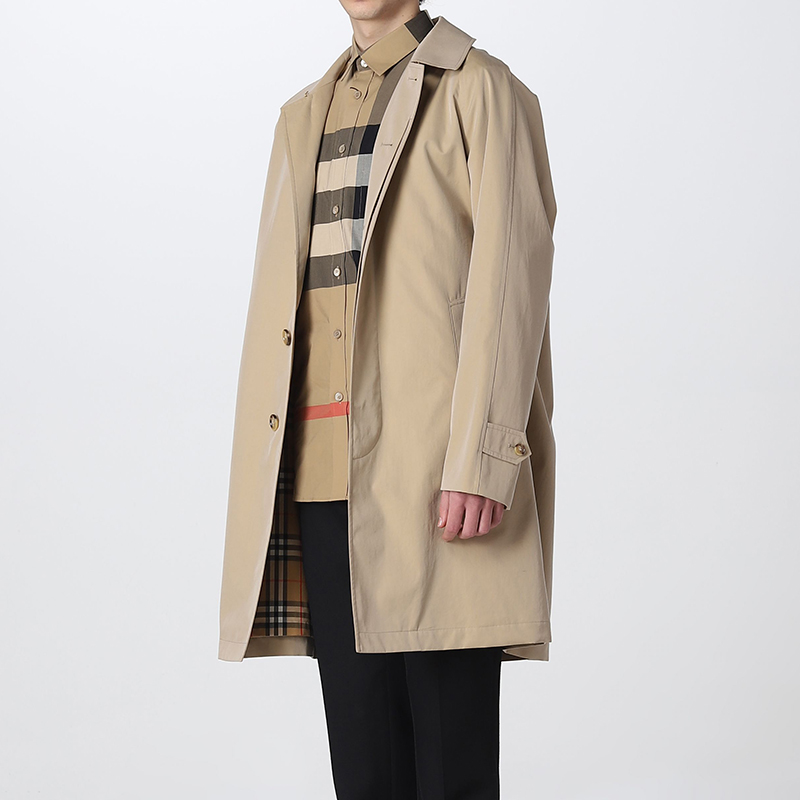 Shop 博柏利SS23卡姆登米色中长款风衣外套 80654641