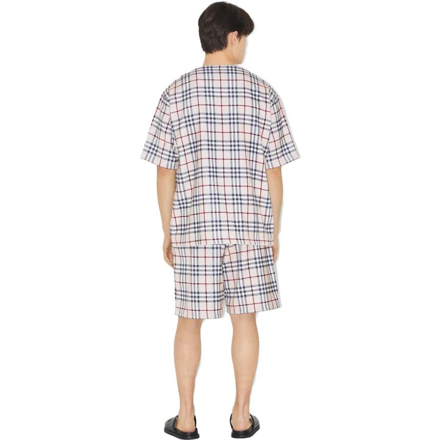 Purchase Burberry SS23  Check Crewneck Short Sleeve T-Shirt Beige. 80741741