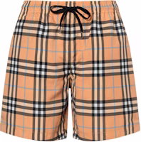 Burberry SS23 Check Print Drawstring Swim Shorts in Dark Orange. 80707671 Burberry SS23 Check Print Drawstring Swim Shorts in Dark Orange. 80707671