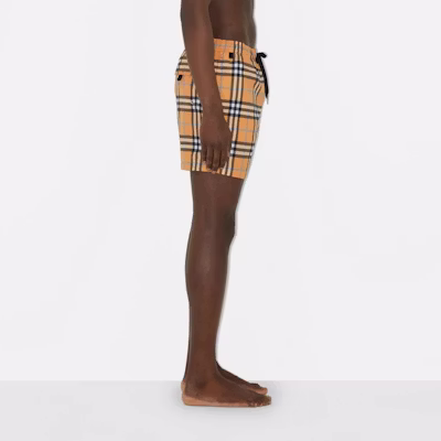 Burberry SS23 深橙色格紋抽繩泳褲。 80707671 Purchase Burberry SS23 深橙色格紋抽繩泳褲。 80707671