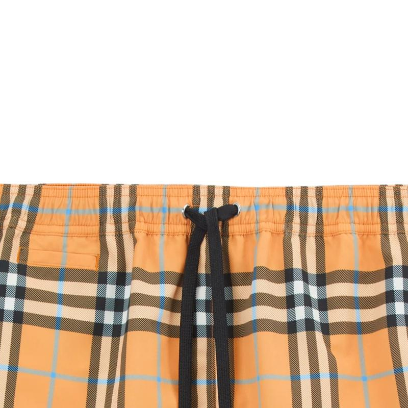 Details for Burberry SS23 深橙色格紋抽繩泳褲。 80707671
