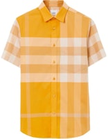 Burberry SS23 Check Single-Breasted Shirt Marigold Yellow. 80699931 Burberry SS23 Check Single-Breasted Shirt Marigold Yellow. 80699931