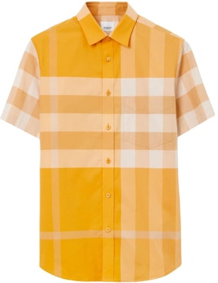 Burberry SS23 Check Single-Breasted Shirt Marigold Yellow. 80699931 Order Burberry SS23 Check Single-Breasted Shirt Marigold Yellow. 80699931