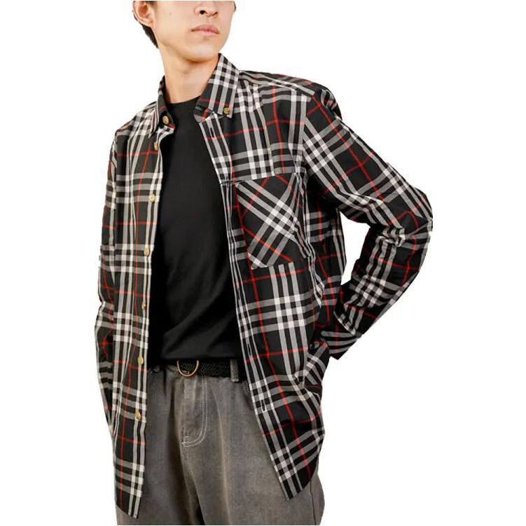 Lookbook Burberry SS23  Checkered Long-Sleeve Casual Shirt Multicolor. 8073503-A1003