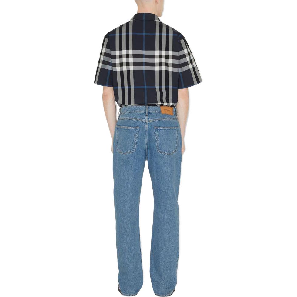Purchase Burberry SS23 格紋短袖襯衫 深藍色 80710261
