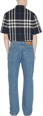 Burberry SS23 格紋短袖襯衫 深藍色 80710261 Purchase Burberry SS23 格紋短袖襯衫 深藍色 80710261