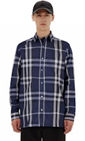Camisa Burberry SS23 Clásica de Algodón a Cuadros de Manga Larga Azul 39835411 Lookbook Camisa Burberry SS23 Clásica de Algodón a Cuadros de Manga Larga Azul 39835411