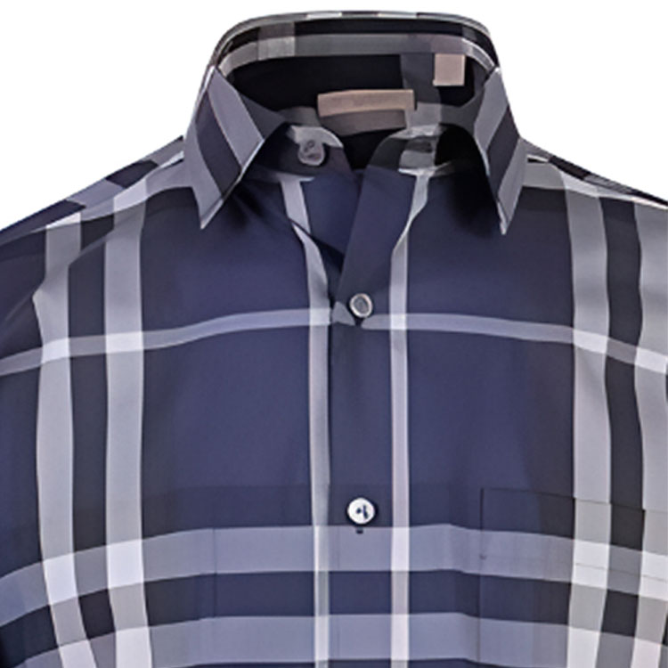 Purchase Camisa Burberry SS23 Clásica de Algodón a Cuadros de Manga Larga Azul 39835411