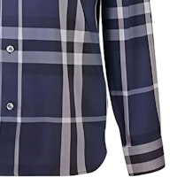Camisa Burberry SS23 Clásica de Algodón a Cuadros de Manga Larga Azul 39835411 Sizing Camisa Burberry SS23 Clásica de Algodón a Cuadros de Manga Larga Azul 39835411