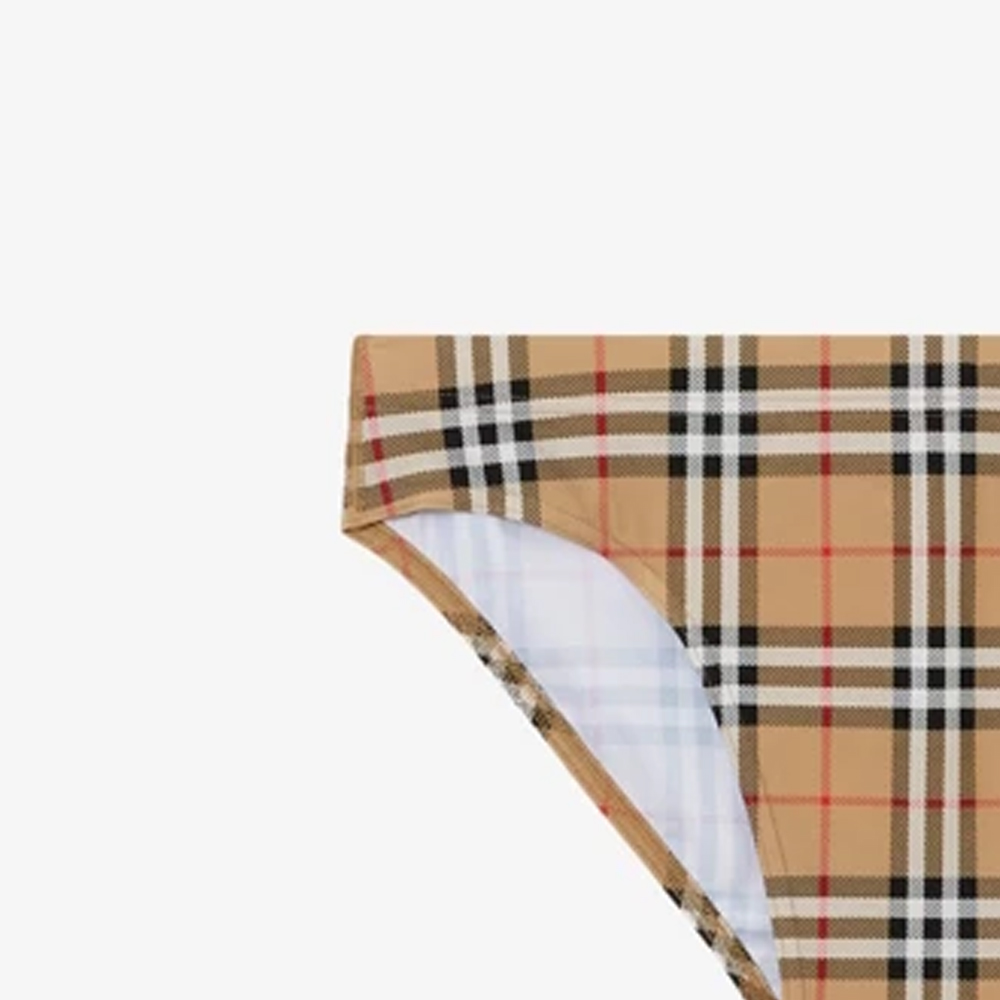 Lookbook Burberry SS23  Classic Check Drawstring Swim Briefs Brown 80735691