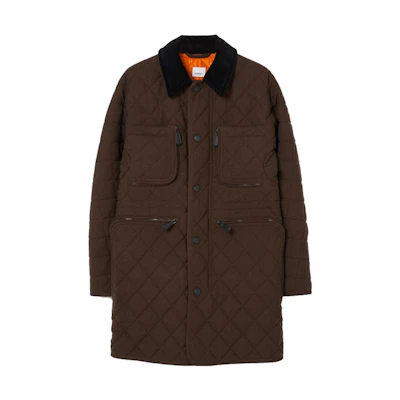Burberry SS23 Corduroy Collar Long Sleeve Cotton Jacket Deep Brown 80608811