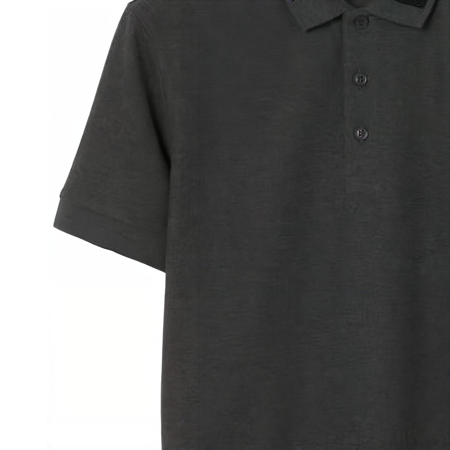 Details for Burberry SS23 Polo Gris Oscuro Manga Corta con Detalle de Logo. 80675401