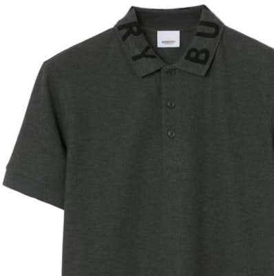 Burberry SS23 Polo Gris Oscuro Manga Corta con Detalle de Logo. 80675401 Cheap Burberry SS23 Polo Gris Oscuro Manga Corta con Detalle de Logo. 80675401