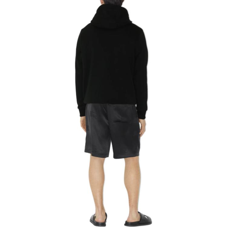 Shop Burberry SS23  Embroidered Pullover Hooded Sweatshirt Black 80714551