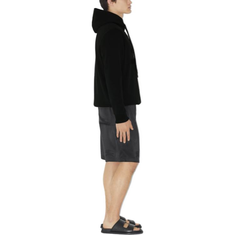 Purchase Burberry SS23  Embroidered Pullover Hooded Sweatshirt Black 80714551