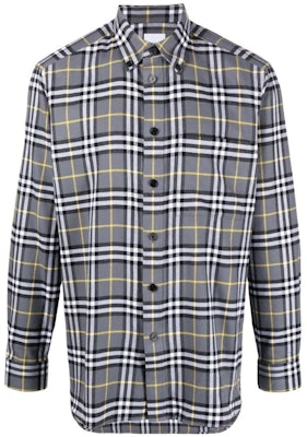 버버리 SS23 그레이 체크 디테일 긴팔 셔츠. 80648841 Buy 버버리 SS23 그레이 체크 디테일 긴팔 셔츠. 80648841