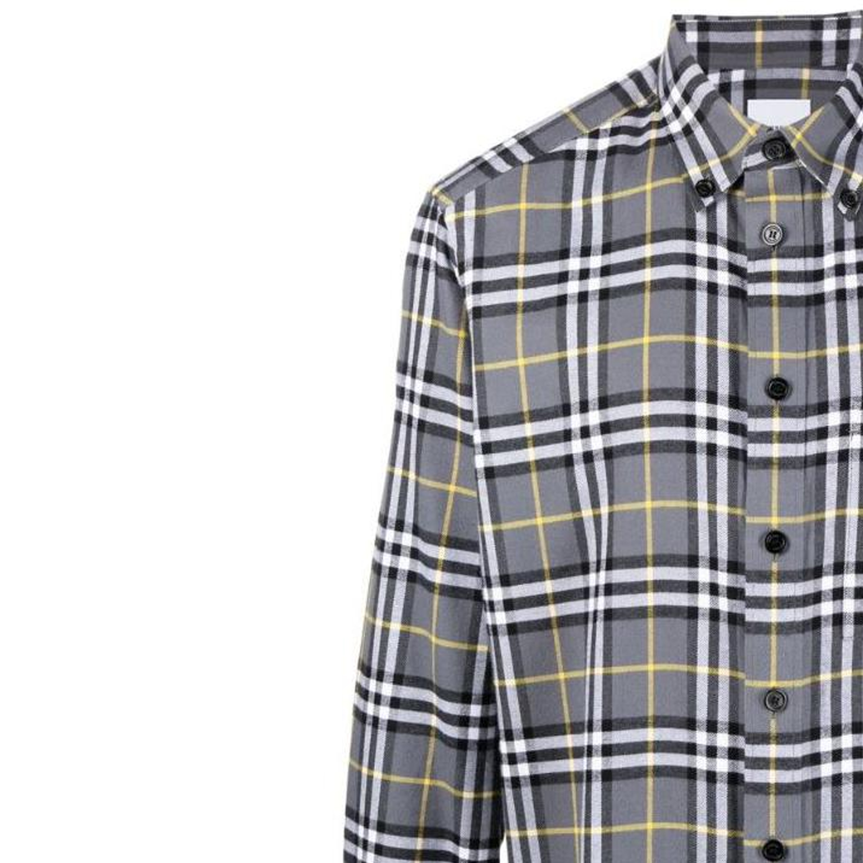 Details for 버버리 SS23 그레이 체크 디테일 긴팔 셔츠. 80648841
