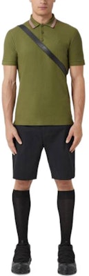 Burberry SS23 Green Polo Shirt with Iconic Stripe Collar Design. 80642061 Shop Burberry SS23 Green Polo Shirt with Iconic Stripe Collar Design. 80642061
