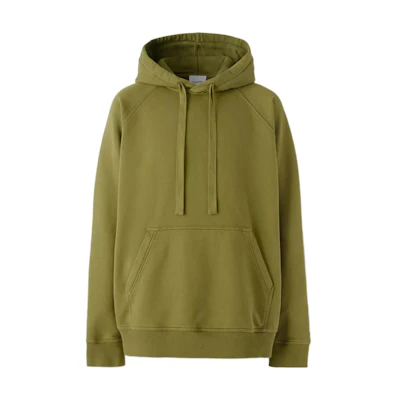 Burberry SS23 Green Solid Color Pullover Hoodie Long Sleeve Casual Wear 80651311