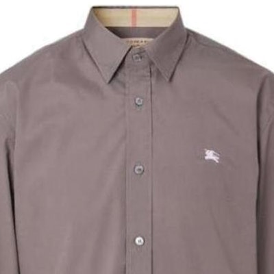 Burberry SS23 Grey Long-Sleeve Shirt with Logo Embroidery Casual Style 80362871 Lookbook Burberry SS23 Grey Long-Sleeve Shirt with Logo Embroidery Casual Style 80362871