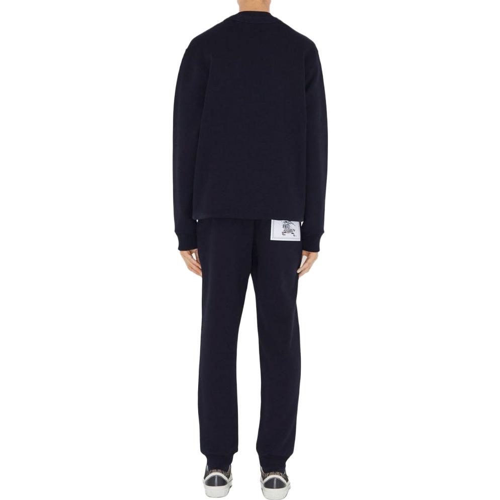 Shop Pantalones Jogger Burberry SS23 de Punto de Talle Alto Azul Marino. 80654781