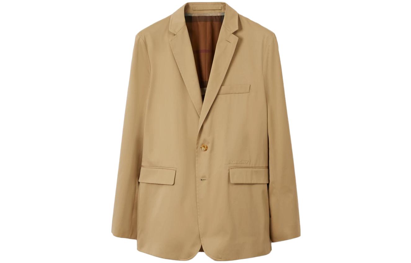 Burberry SS23  Khaki Single-Breasted Long-Sleeve Blazer Jacket. 80655521 圖 2