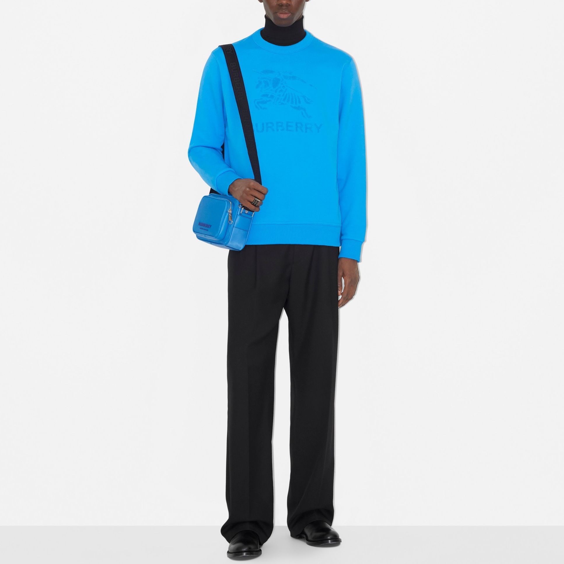 Burberry SS23  Light Blue Logo Print Crewneck Long Sleeve Sweatshirt. 80727591 圖 3