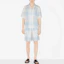 Lookbook Burberry SS23 Light Sky Blue Check Elastic Waist Straight Shorts 80659571