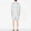 Shop Burberry SS23 Light Sky Blue Check Elastic Waist Straight Shorts 80659571
