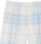 Sizing Burberry SS23 Light Sky Blue Check Elastic Waist Straight Shorts 80659571