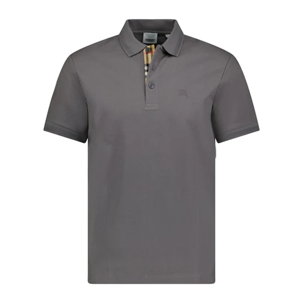 Burberry SS23  Logo Embroidered Short Sleeve Polo Shirt Grey 80675841