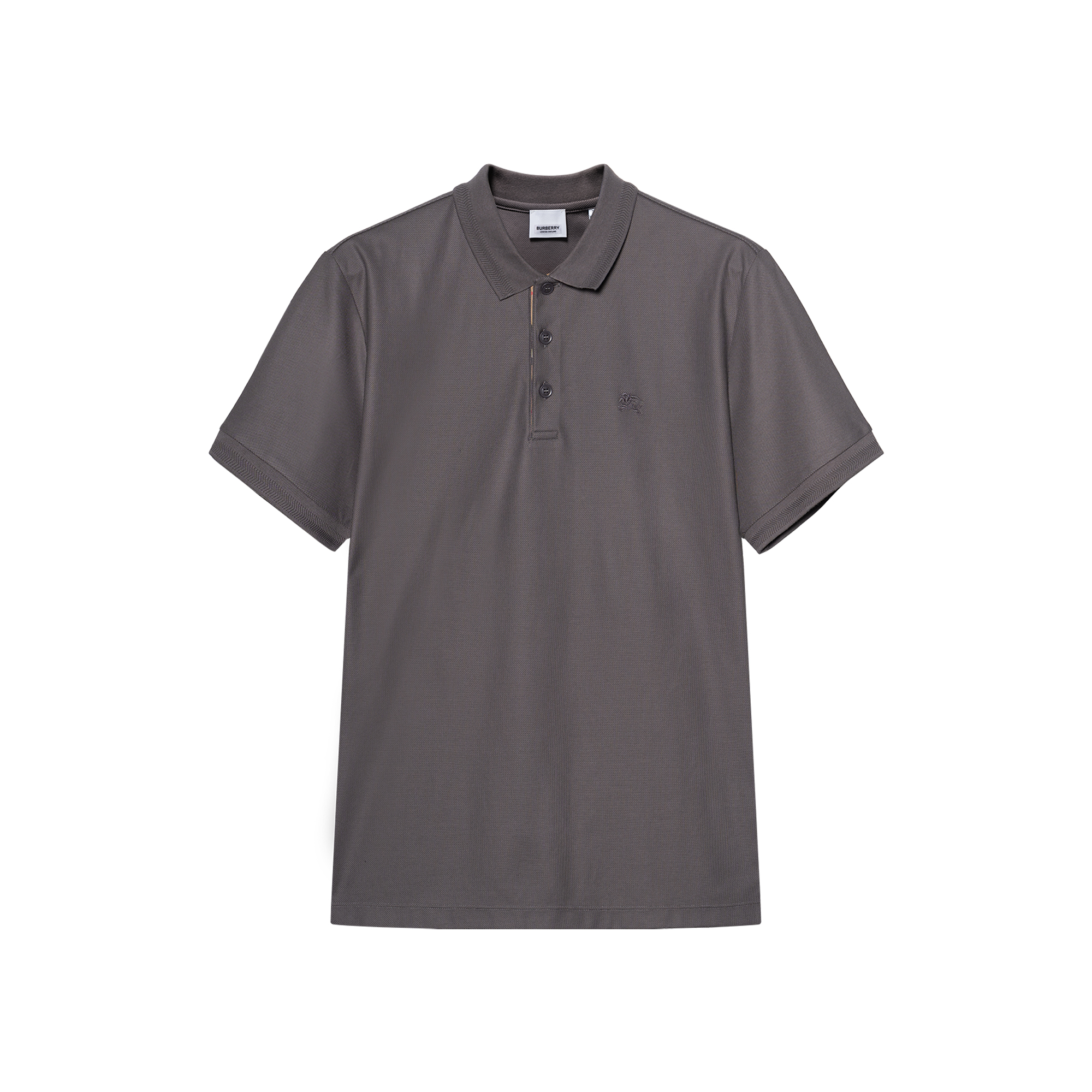 Order Burberry SS23 Baju Polo Lengan Pendek Logo Sulam Kelabu. 80675841