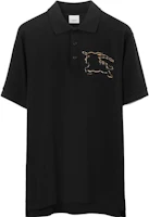 Burberry SS23 Logo Equestrian Knight Polo Shirt - Black 80706821 Burberry SS23 Logo Equestrian Knight Polo Shirt - Black 80706821