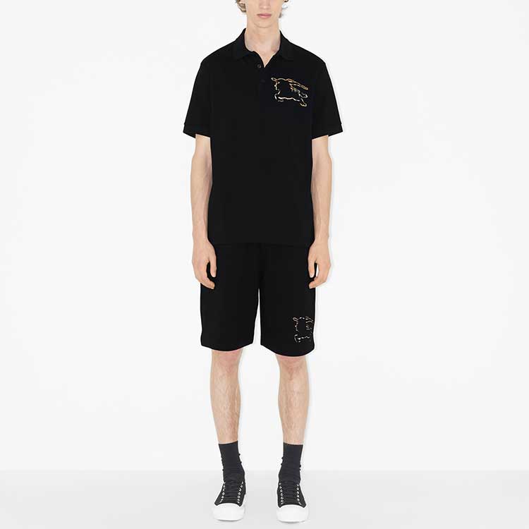 Lookbook Burberry SS23  Logo Equestrian Knight Polo Shirt - Black 80706821