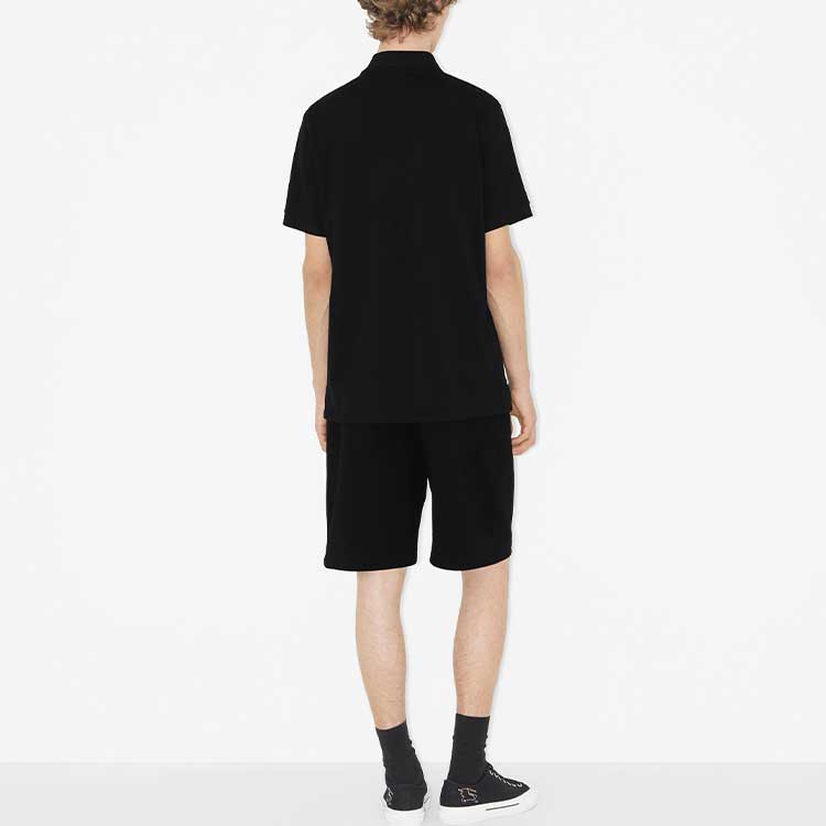 Shop Burberry SS23  Logo Equestrian Knight Polo Shirt - Black 80706821